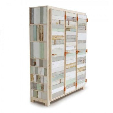 3-Doors Cupboard in Scrapwood