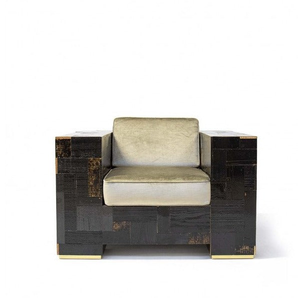 Dark Waste Armchair in Scrapwood