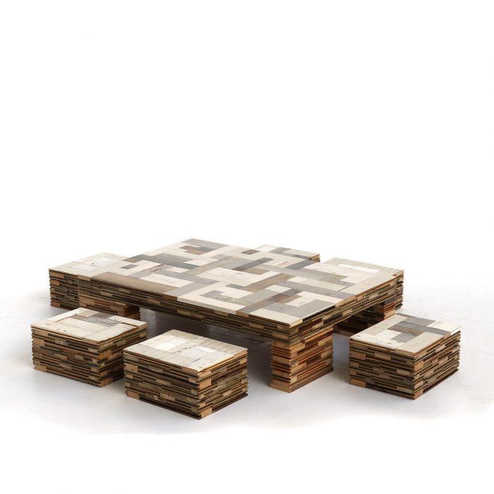 Waste Coffee Cube in Scrapwood