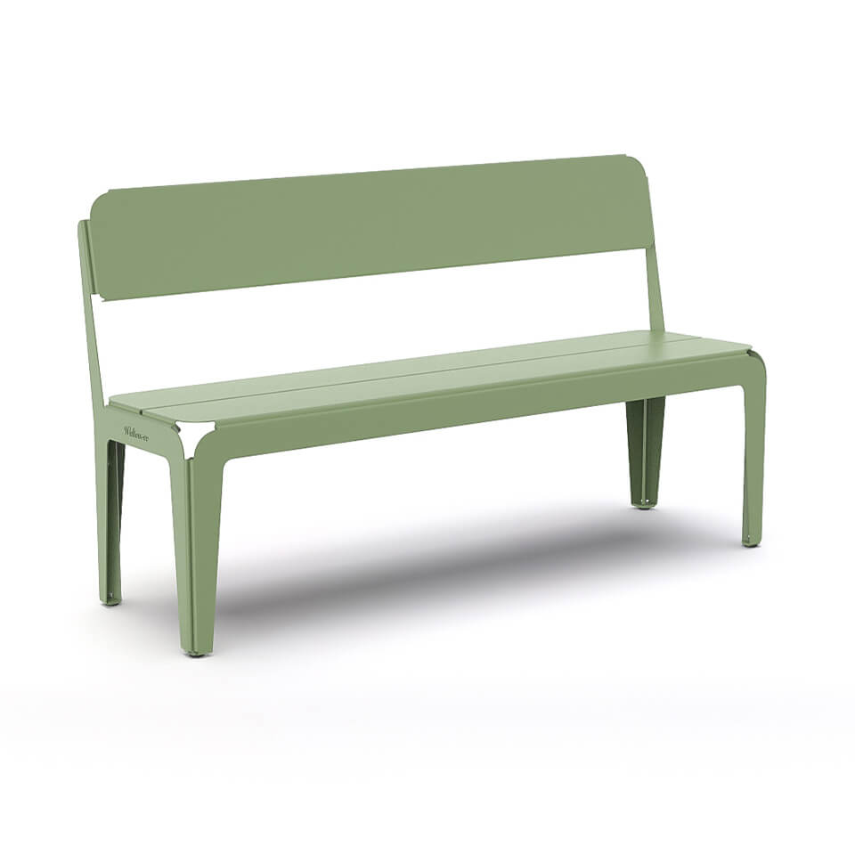 Bended Bench With Backrest